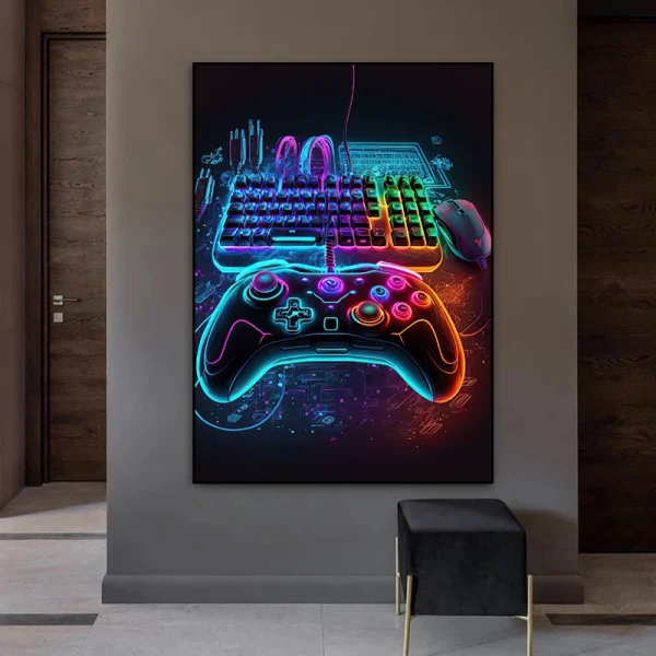 poster neon gamer