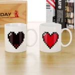 taza termocromica corazon