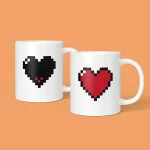 taza termocromica corazon